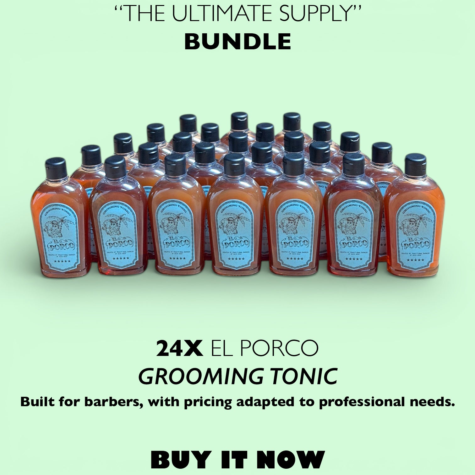 THE ULTIMATE SUPPLY – 24 Grooming Tonics | PROFESSIONAL BARBER BUNDLE – 66% OFF